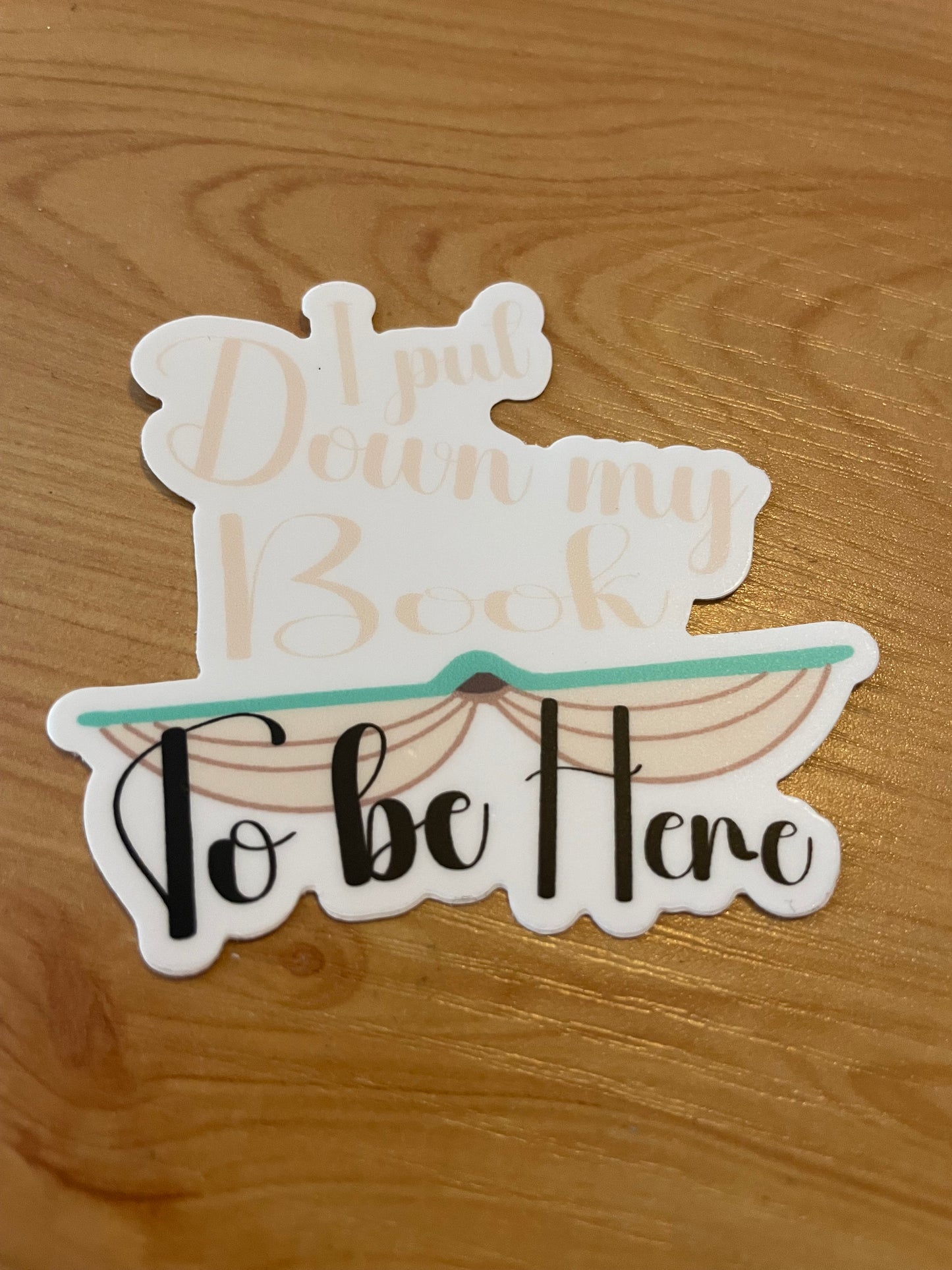 I put down my book to be here sticker
