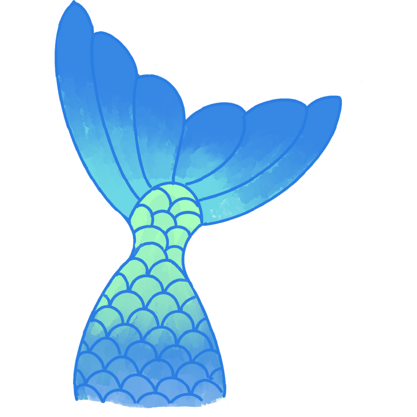 Mermaid tail sticker