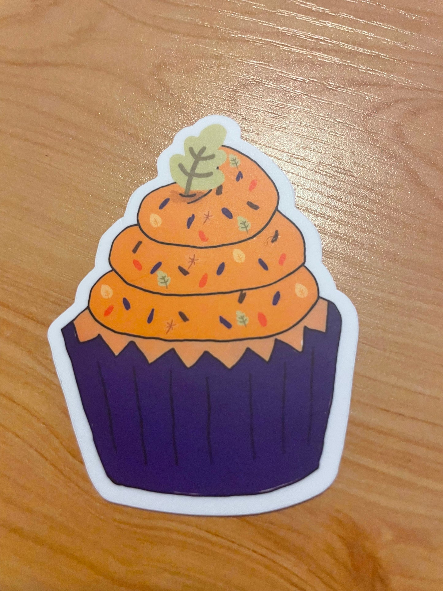 Fall / Autumn cupcake sticker