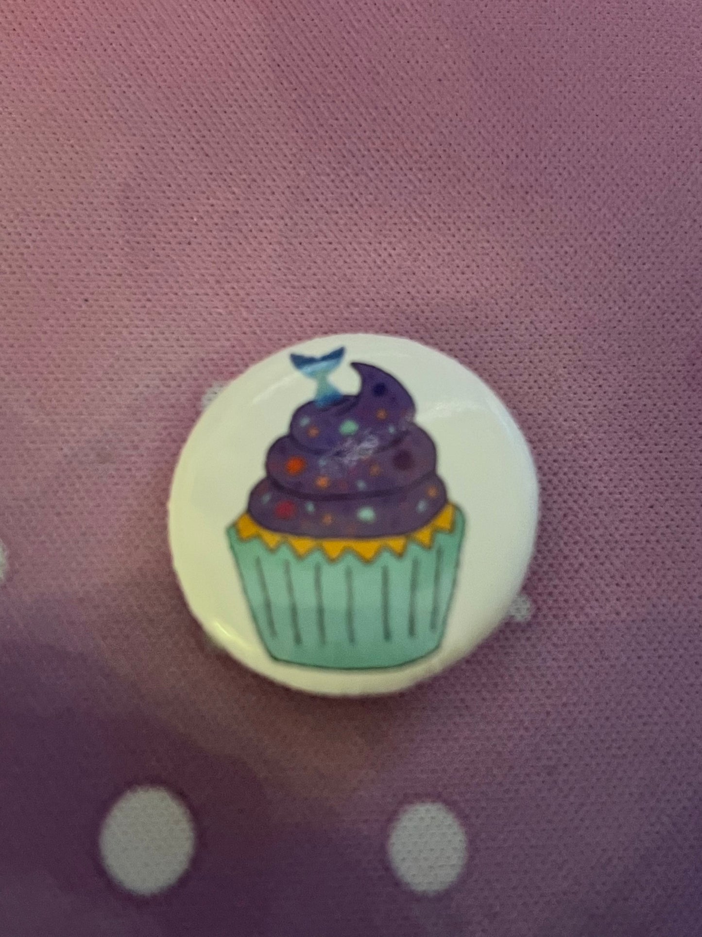 Mermaid Cupcake button