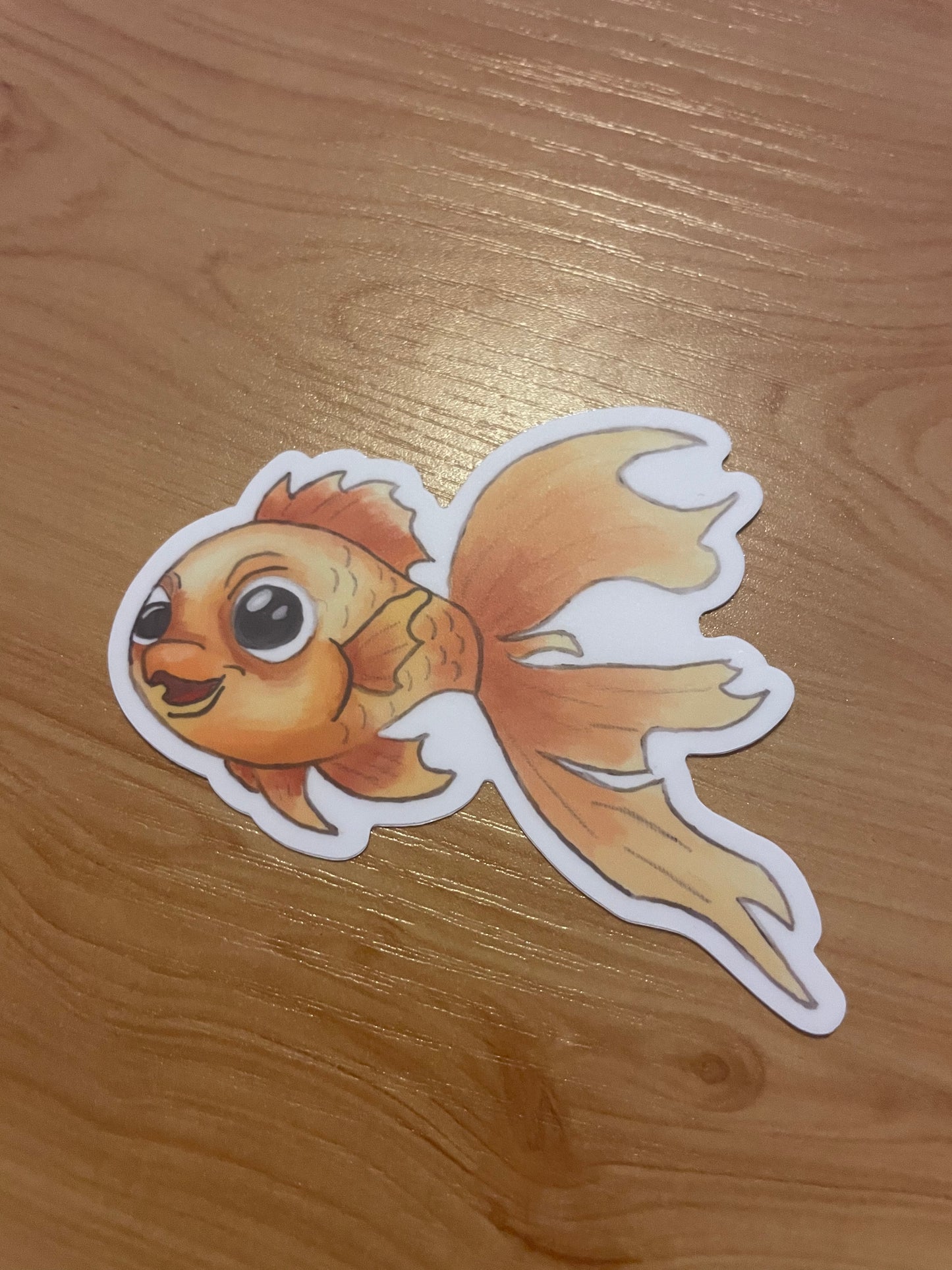 Little gold fishy sticker