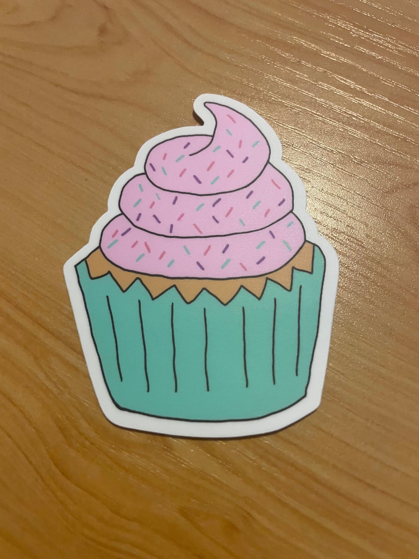 Cupcake die cut sticker