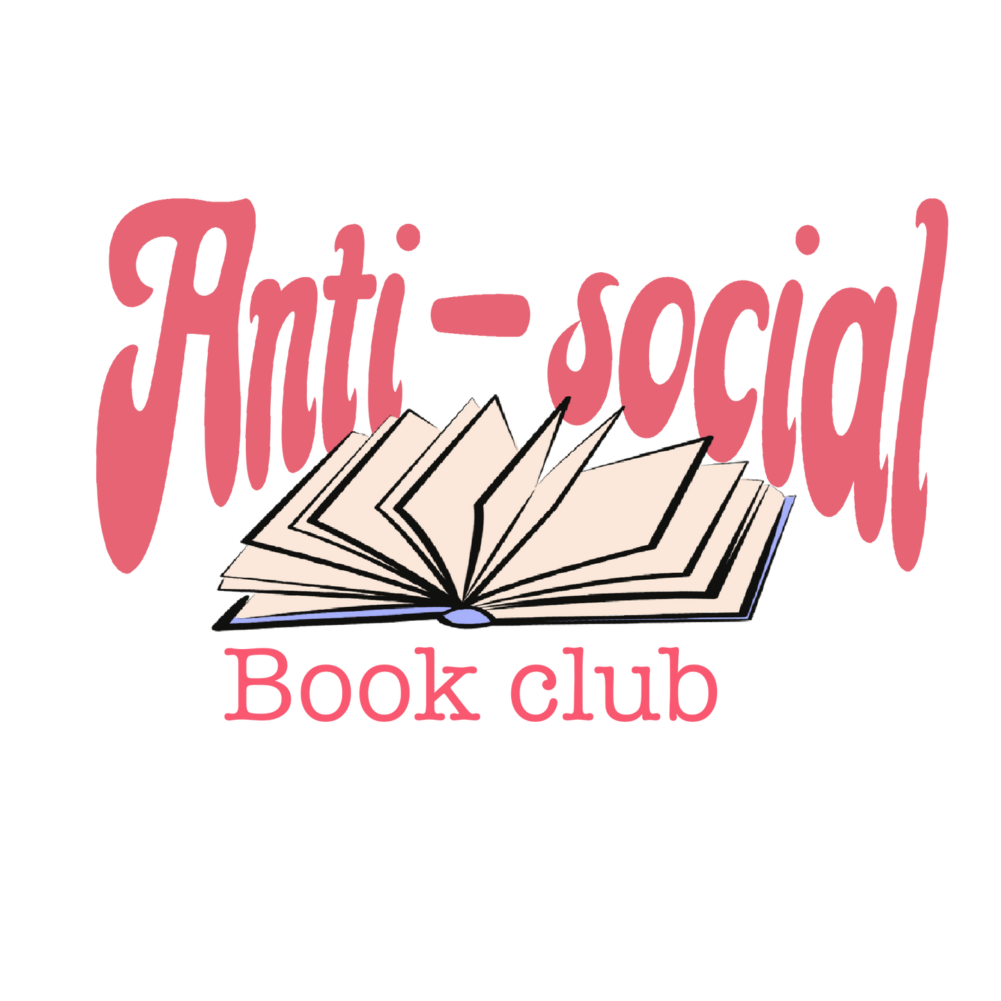 Antisocial book club sticker