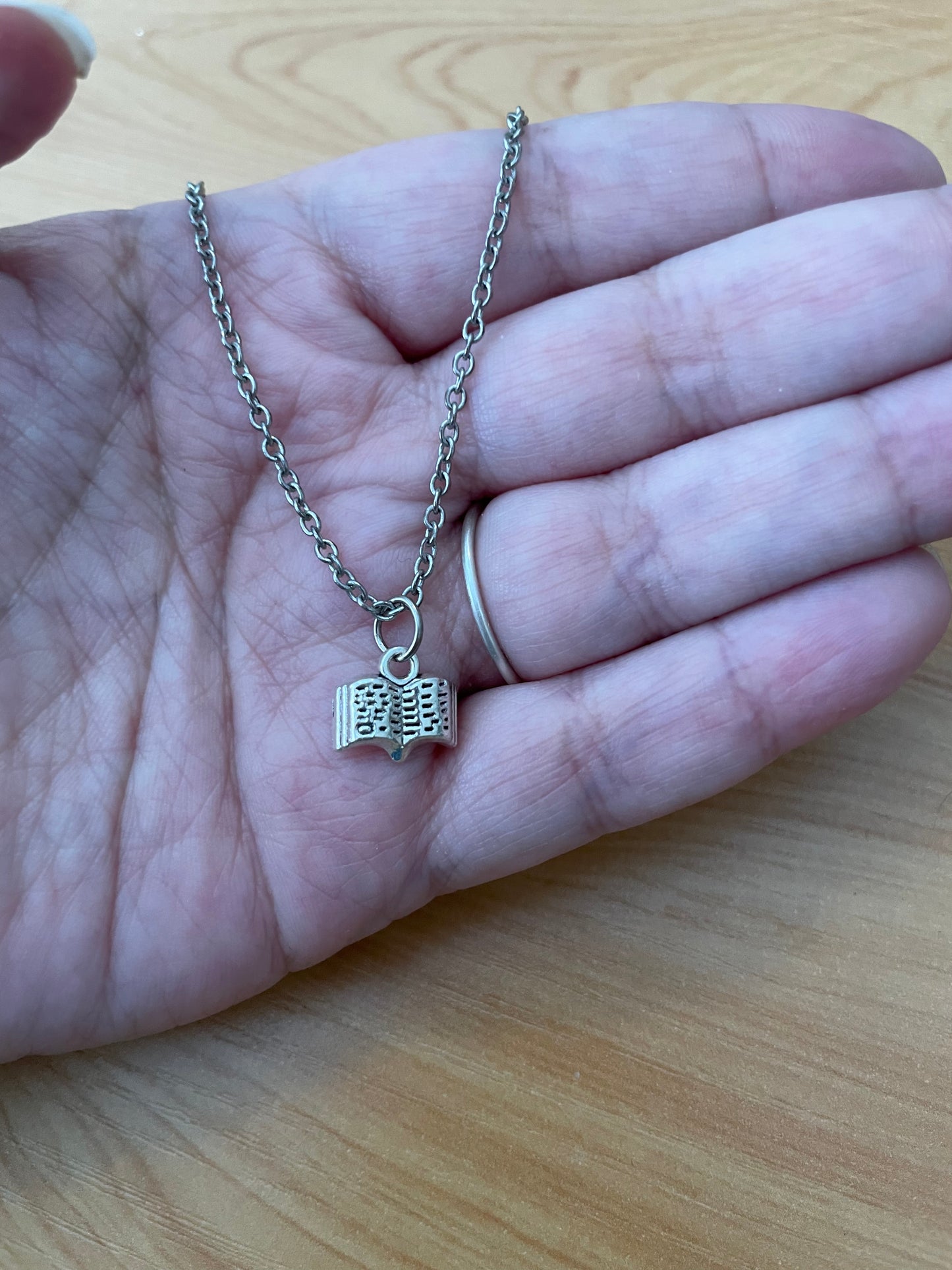 Open Book Necklace