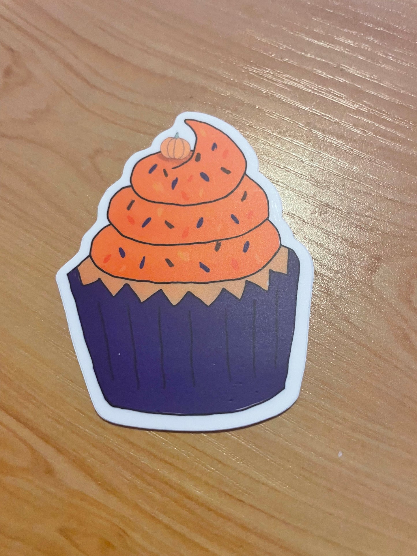 Halloween cupcake sticker