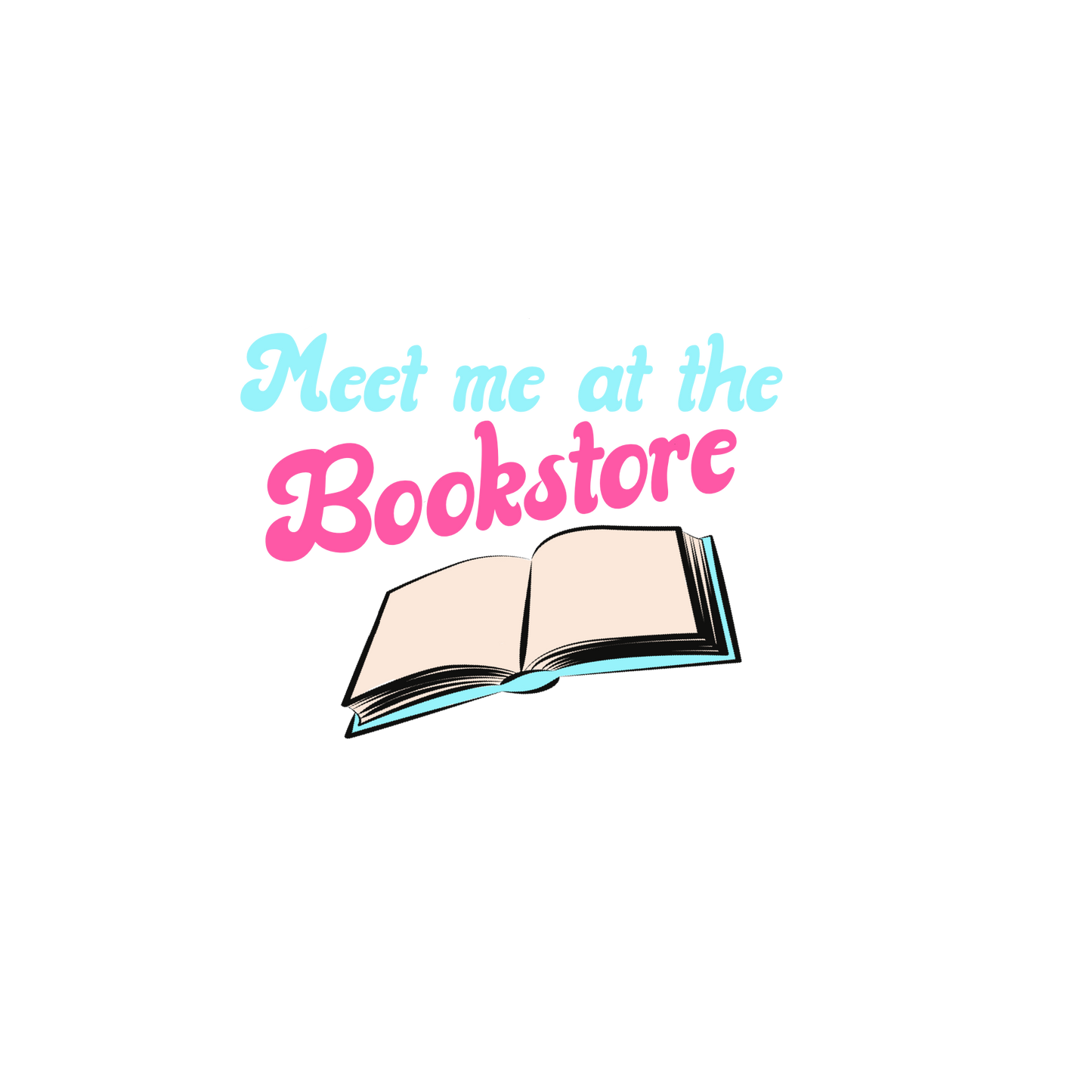 Meet me at the bookstore sticker