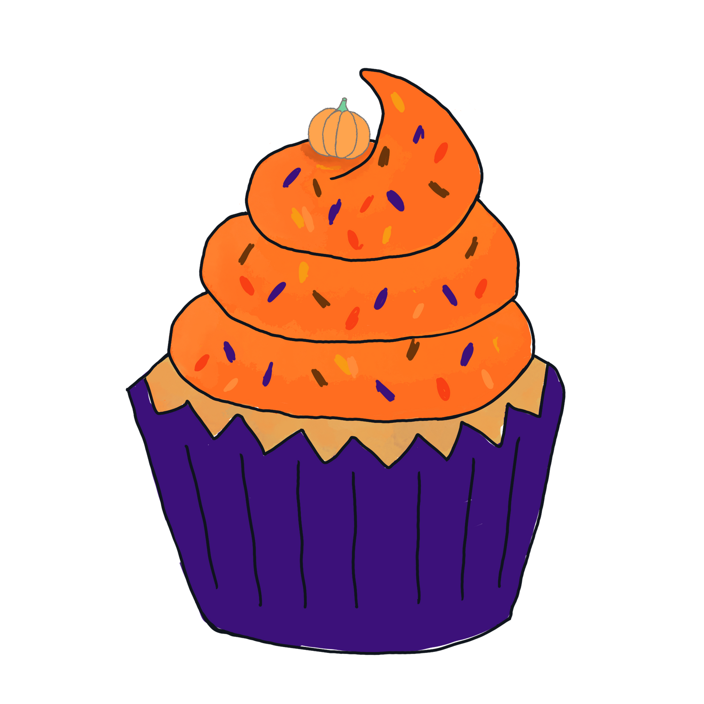 Halloween cupcake sticker