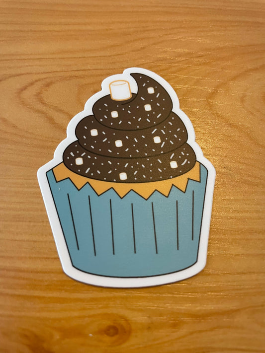 Hot Chocolate cupcake sticker