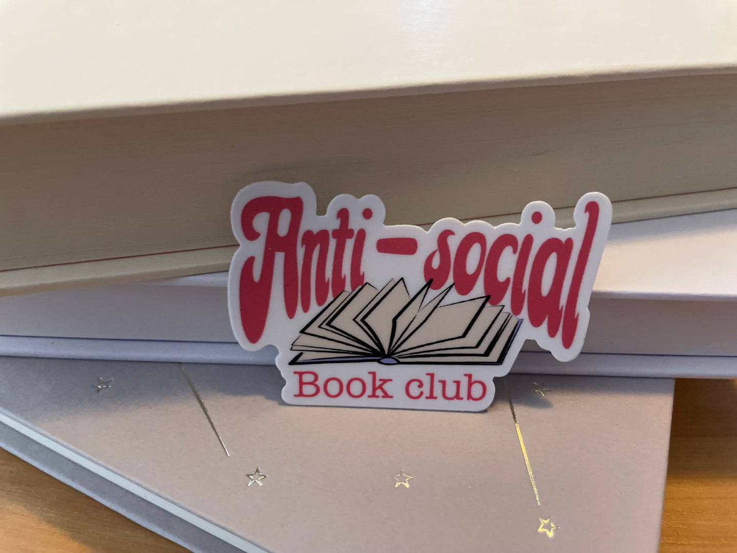 Antisocial book club sticker